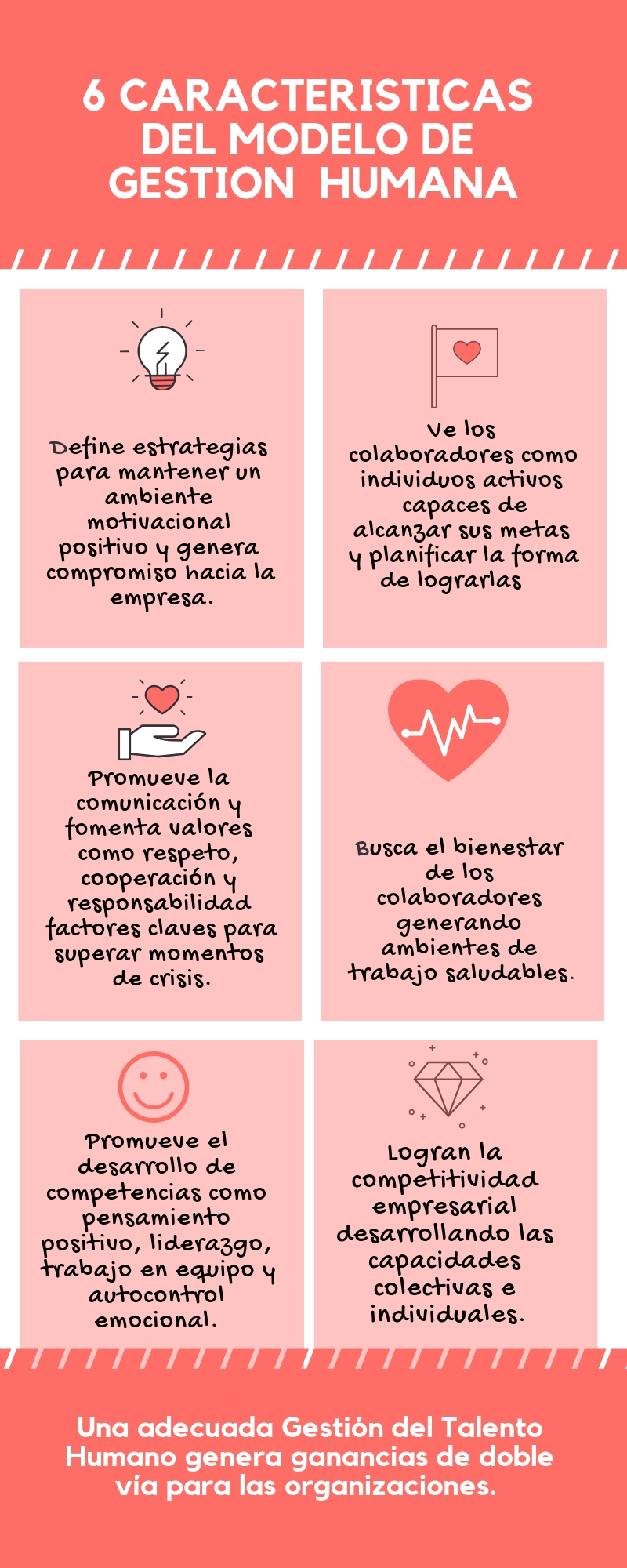 6 caracteristicas del modelo de gestion humana